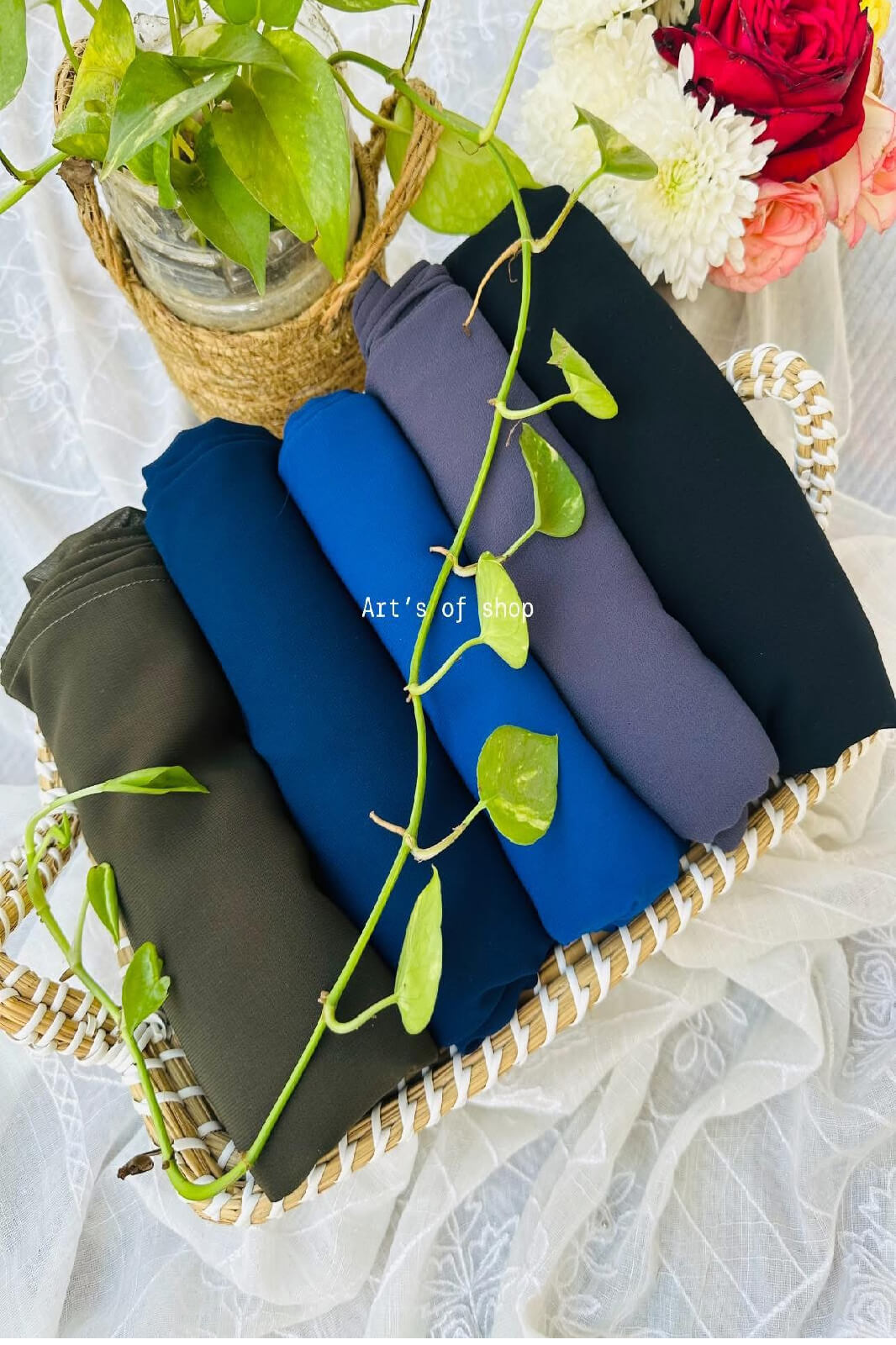 12 premium chiffon hijab - Image 1