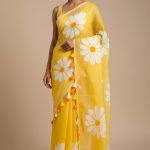 Sunshine Hibiscus Saree