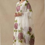 White & Purple Hydrangea Suit Set