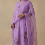 Lavender Gold-Outline Floral Set