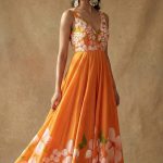 Orange Sunset Blossom Gown