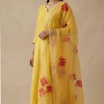 Yellow & Red Floral Suit Set