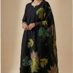 Black & Green Fern Suit Set