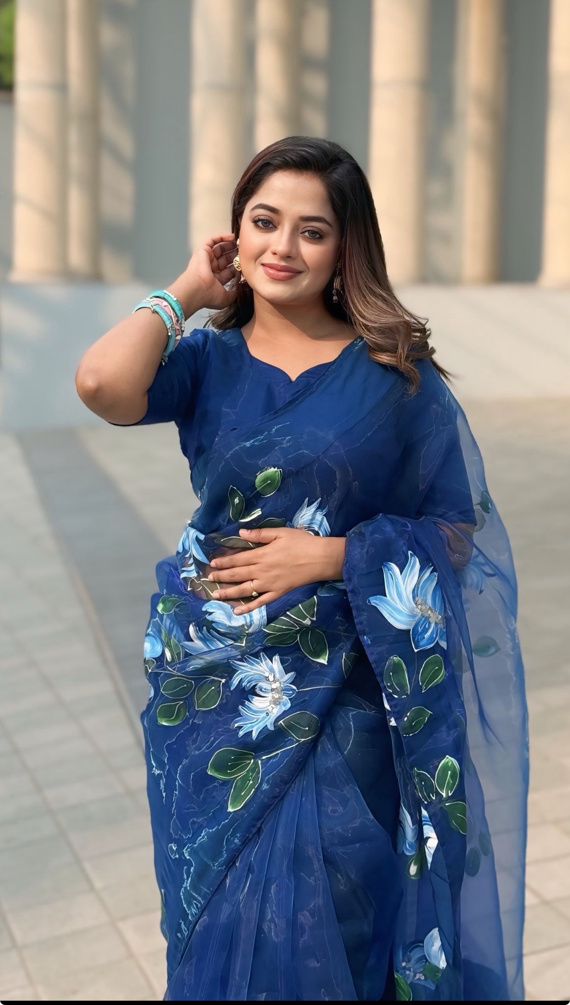 641647512_850644231359161_1754808297228520987_n Azure Mystique pure sofr organza saree