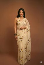 Rose cotton saree - Image 2