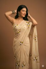 Rose cotton saree - Image 3